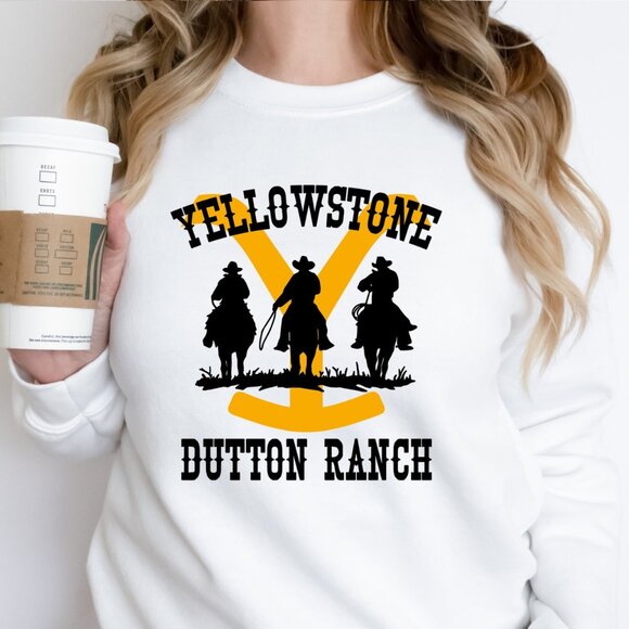 Yellowstone Dutton Ranch Logo Western Country Sweatshirt 81 - Picture 1 of 5